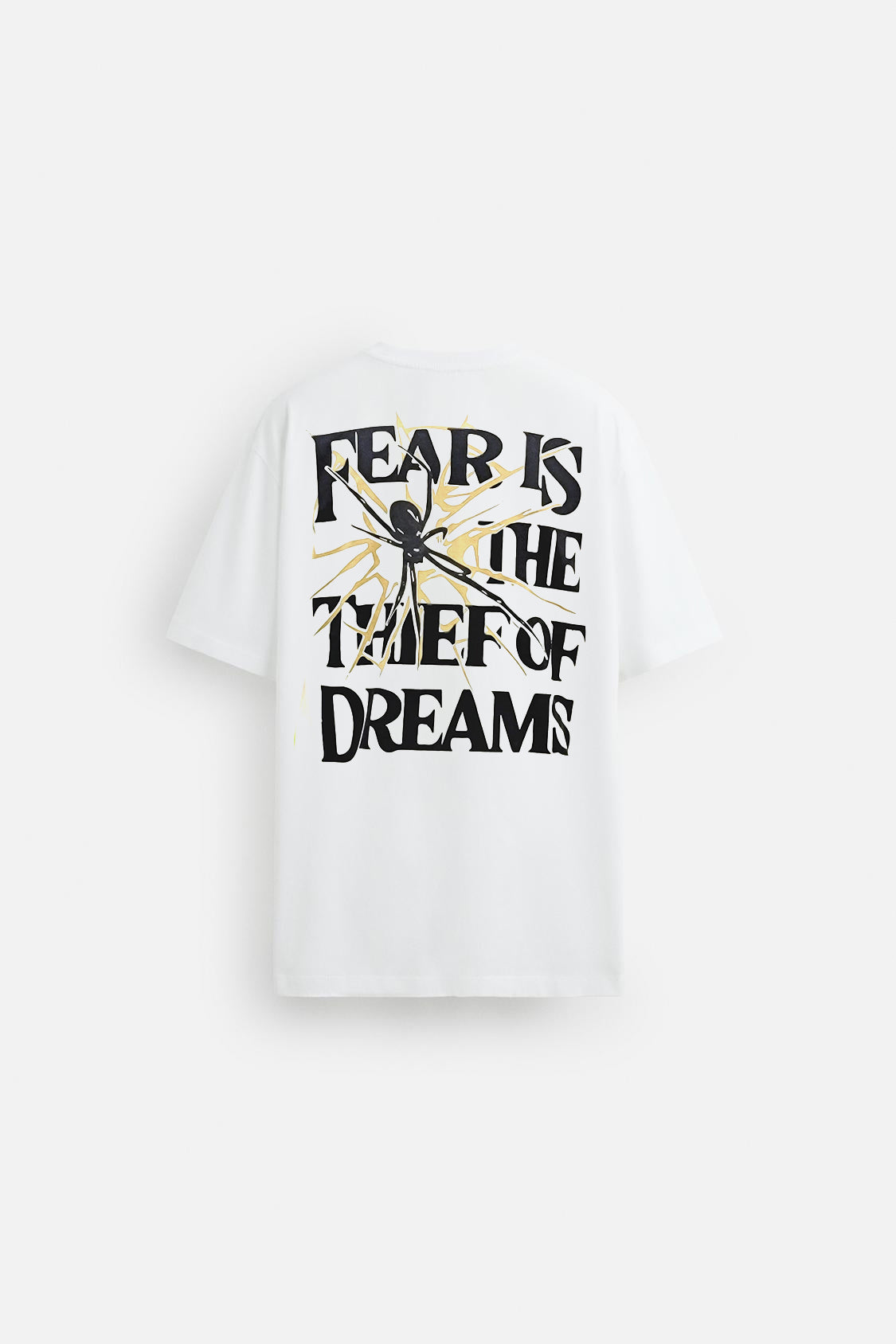 White Men's Oversized Spider Graphic T‑Shirt | 100% Cotton Streetwear
