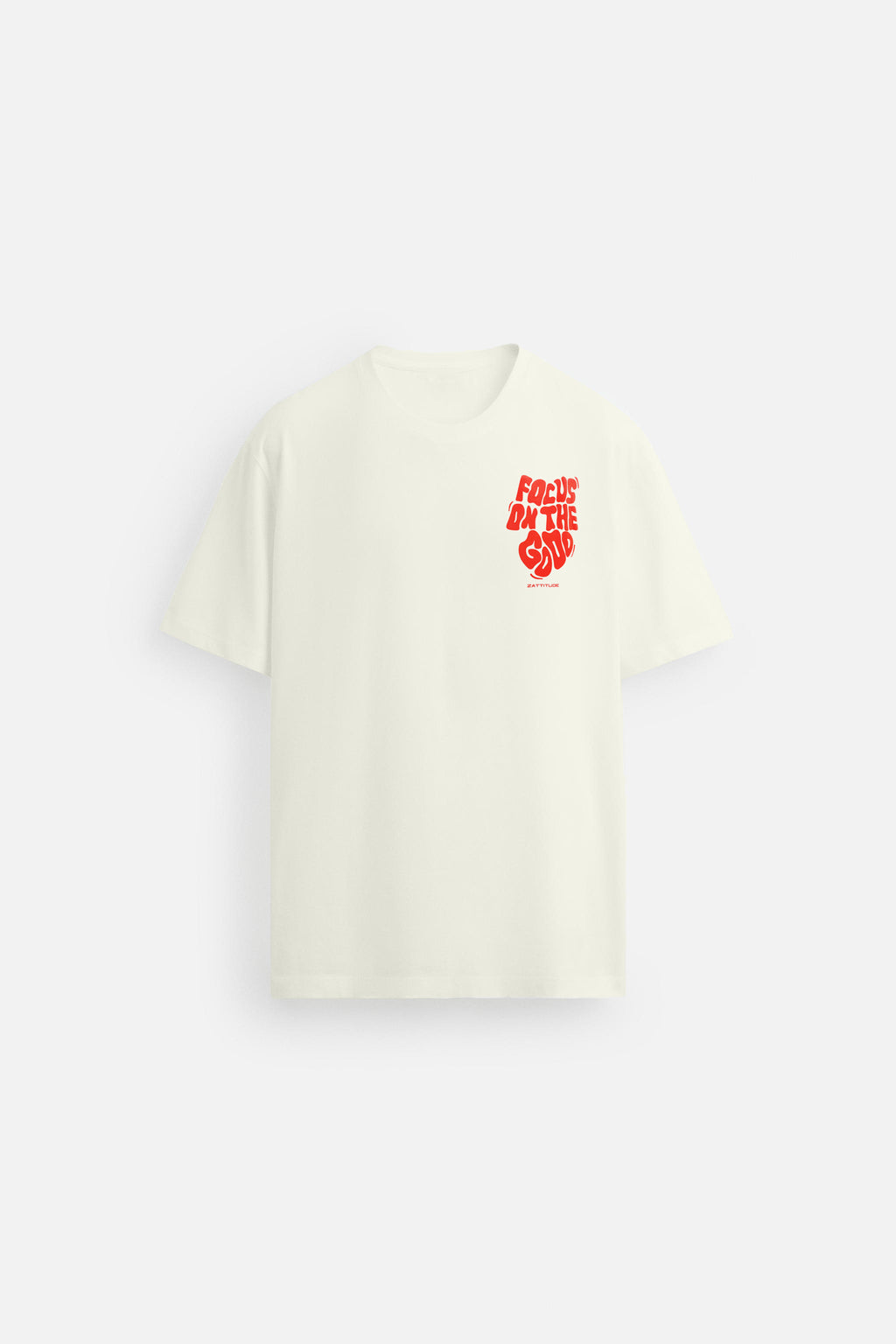 Off White Men's Oversized “Focus On The Good” Tee | 100% Cotton Streetwear