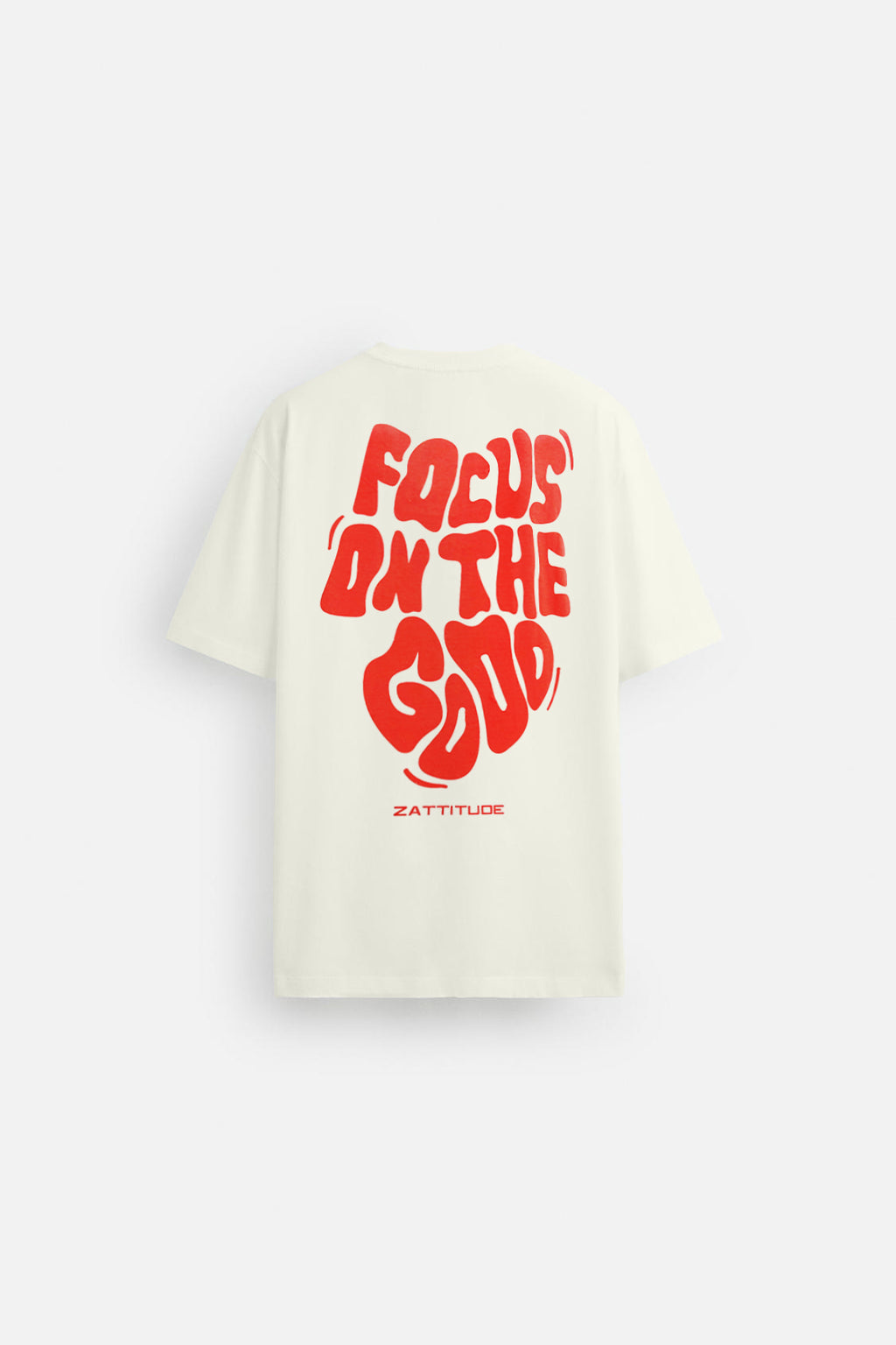 Off White Men's Oversized “Focus On The Good” Tee | 100% Cotton Streetwear