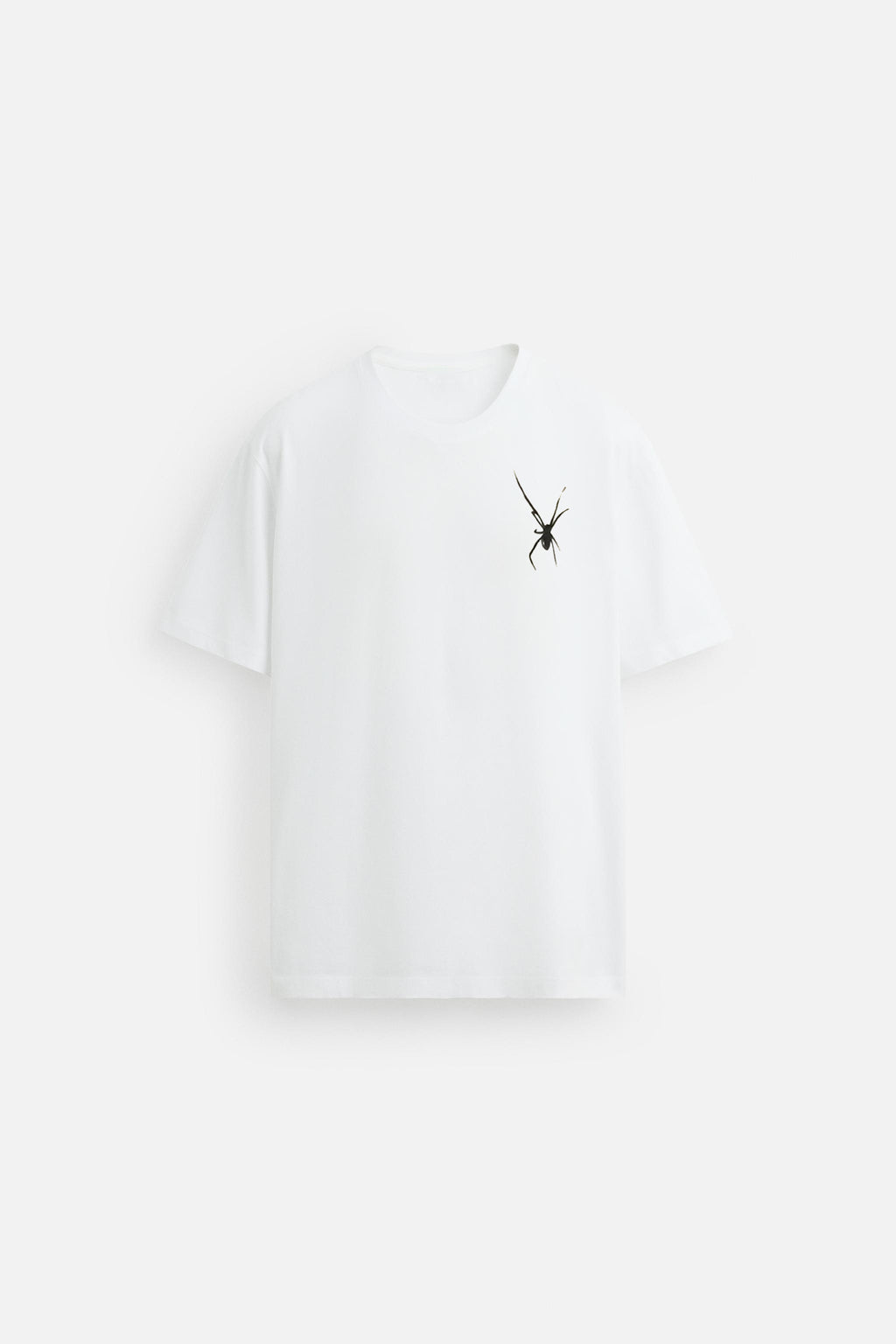 White Men's Oversized Spider Graphic T‑Shirt | 100% Cotton Streetwear